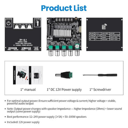 2.1 Channel Bluetooth Amplifier Board