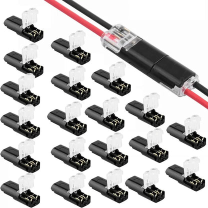 2-Pin Solderless Wire Connector for LED Strips & 18–22 AWG Cables