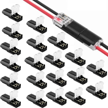 2-Pin Solderless Wire Connector for LED Strips & 18–22 AWG Cables