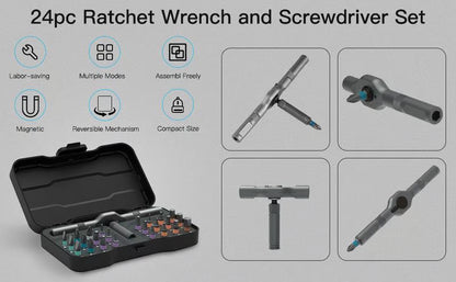 24-in-1 Multi-Purpose Ratchet Screwdriver Set