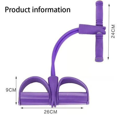 4-Tube Pedal Resistance Band Ankle Puller