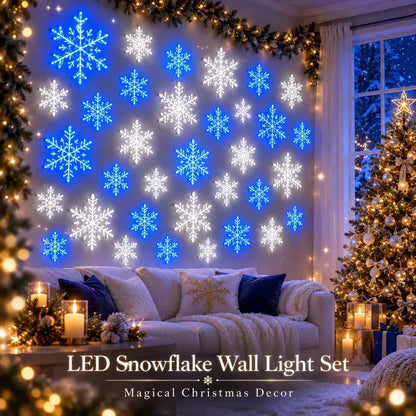 24PCS LED Snowflake Wall Lights