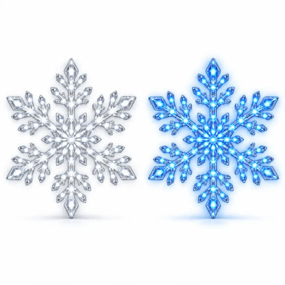 24PCS LED Snowflake Wall Lights