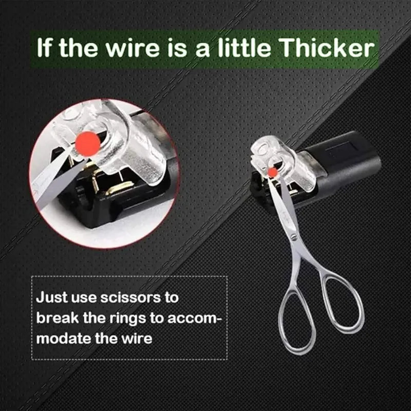 2-Pin Solderless Wire Connector for LED Strips & 18–22 AWG Cables