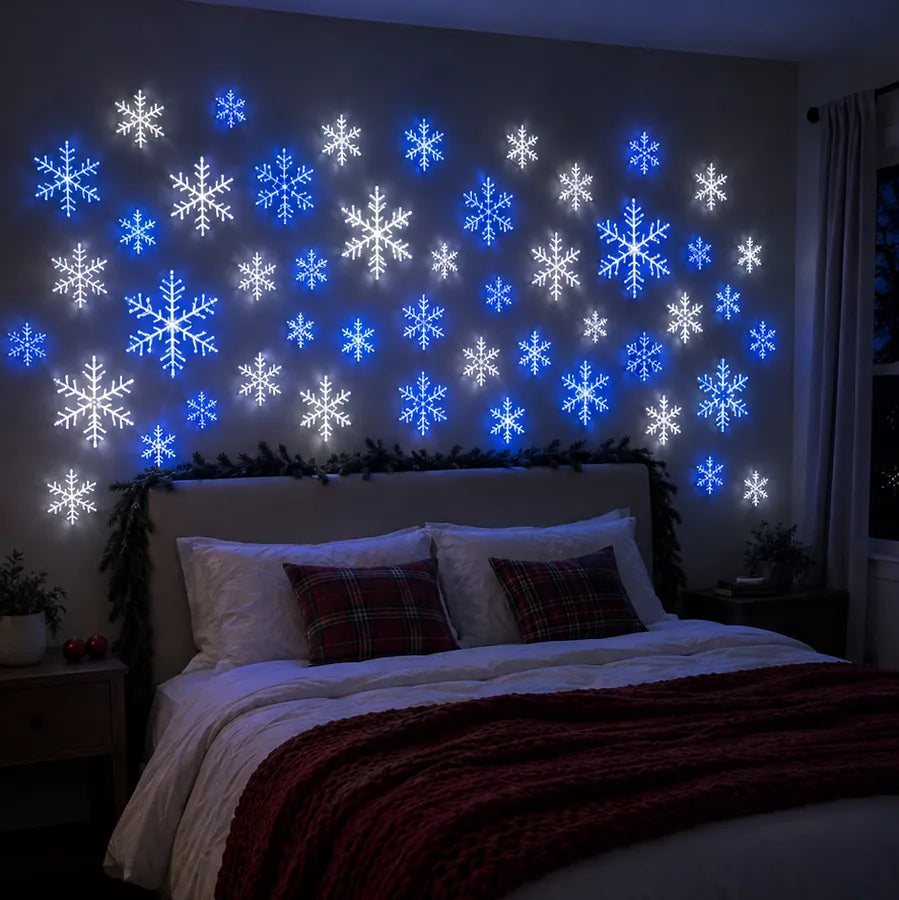 24PCS LED Snowflake Wall Lights