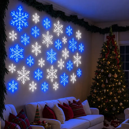 24PCS LED Snowflake Wall Lights