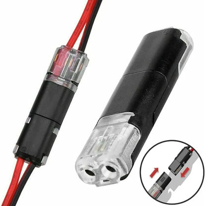 2-Pin Solderless Wire Connector for LED Strips & 18–22 AWG Cables